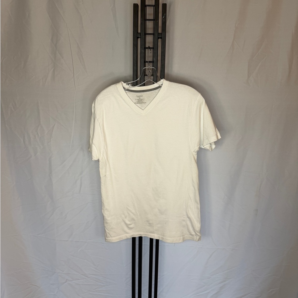 Jockey Men's Soft‎ White V-Neck Tee